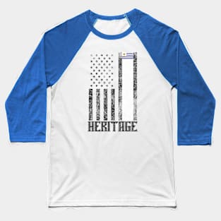 Uruguay Hispanic Heritage destressed flag Baseball T-Shirt